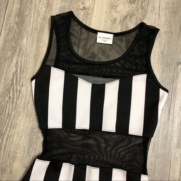 Black and White Mini Dress - Picture 2 of 3